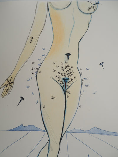 Salvador DALI : Casanova : Femme piquante : Fantasmes et tentations, Gravure originale (photo de détail 3) - Crédit photo : Galerie Art.Paris