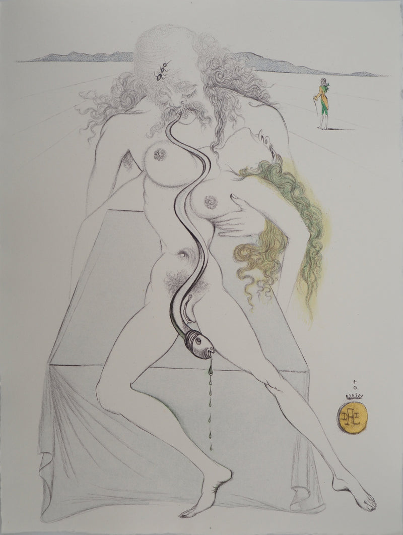 Salvador DALI : Casanova : Abandonnée à la luxure, Gravure originale (vue générale) - Crédit photo : Galerie Art.Paris