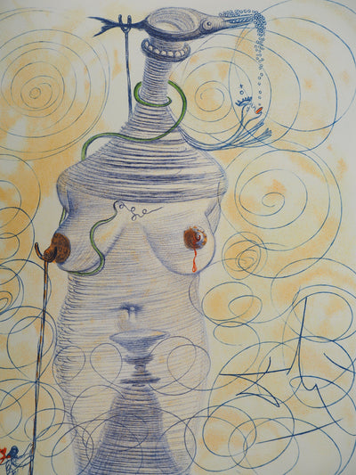 Salvador DALI : Casanova : Femme surréaliste à la béquille, Gravure originale (photo de détail 3) - Crédit photo : Galerie Art.Paris