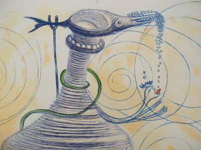 Salvador DALI : Casanova : Femme surréaliste à la béquille, Gravure originale (photo de détail 6) - Crédit photo : Galerie Art.Paris