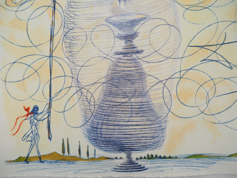 Salvador DALI : Casanova : Femme surréaliste à la béquille, Gravure originale (photo de détail 7) - Crédit photo : Galerie Art.Paris