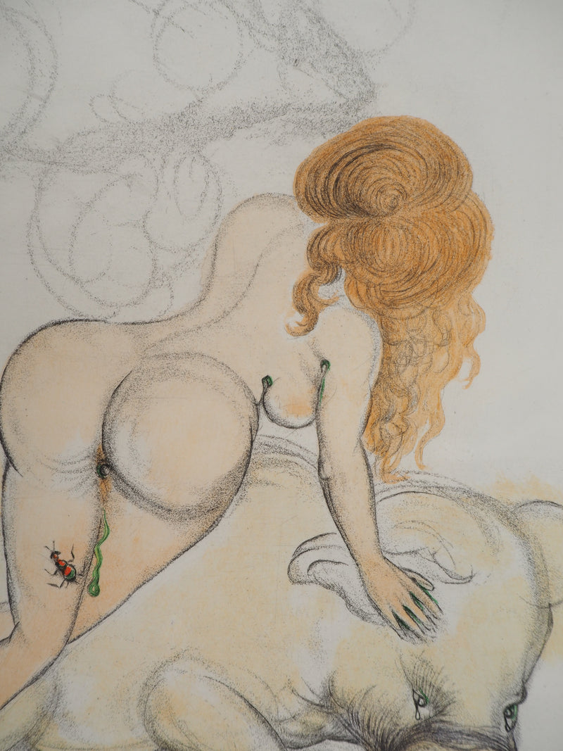 Salvador DALI : Casanova : La femme et le cochon aux truffes, Gravure originale (photo de détail 4) - Crédit photo : Galerie Art.Paris