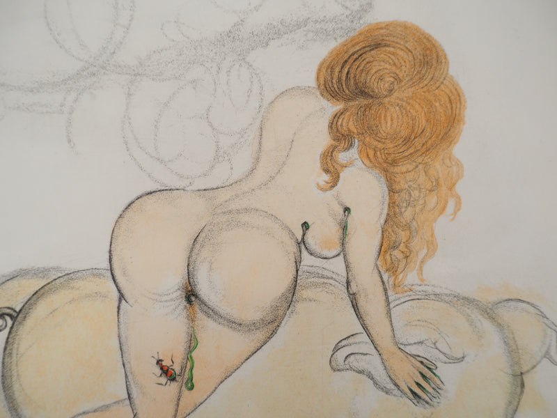 Salvador DALI : Casanova : La femme et le cochon aux truffes, Gravure originale (photo de détail 5) - Crédit photo : Galerie Art.Paris