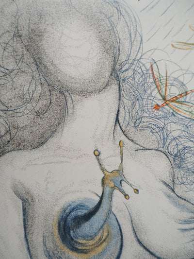 Salvador DALI : Casanova : Femme aux escargo, Gravure originale (photo de détail 8) - Crédit photo : Galerie Art.Paris