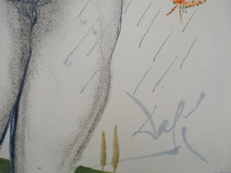 Salvador DALI : Casanova : Femme aux escargo, Gravure originale (photo de détail 2) - Crédit photo : Galerie Art.Paris