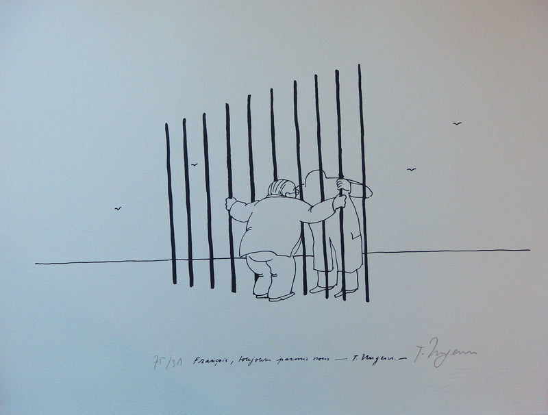 Tomi UNGERER : Toujours parmi nou, Sérigraphie originale (vue générale) - Crédit photo : Galerie Art.Paris