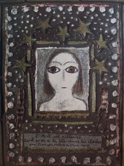 Marie MOREL : L'art est ailleurs tant qu'on a la tête dans les étoile, Sérigraphie originale (photo de détail 3) - Crédit photo : Galerie Art.Paris