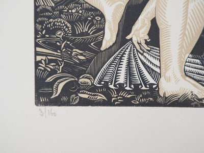 Clément SERVEAU : Le Jardin Exquis, Gravure sur bois originale (photo de détail 6) - Crédit photo : Galerie Art.Paris
