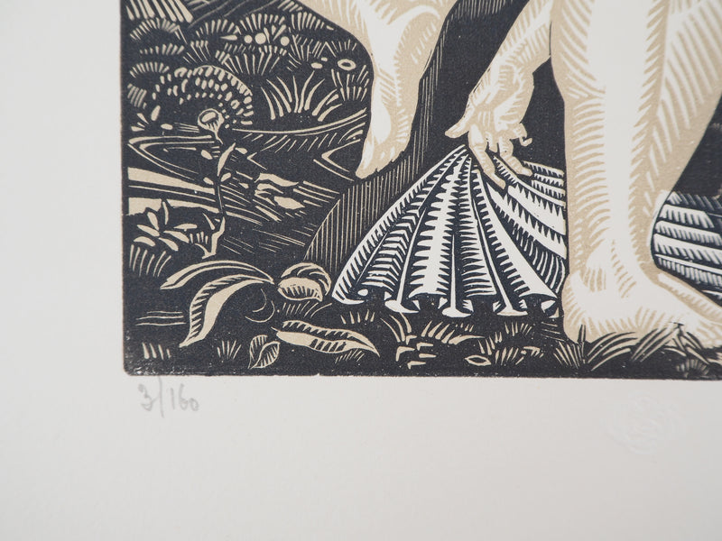 Clément SERVEAU : Le Jardin Exquis, Gravure sur bois originale (photo de détail 6) - Crédit photo : Galerie Art.Paris