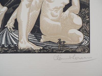 Clément SERVEAU : Le Jardin Exquis, Gravure sur bois originale (photo de détail 2) - Crédit photo : Galerie Art.Paris