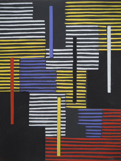 Adolf Richard FLEISCHMANN : Avant l'Op Art, Lithographie originale (photo de détail 2) - Crédit photo : Galerie Art.Paris