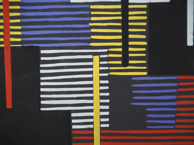 Adolf Richard FLEISCHMANN : Avant l'Op Art, Lithographie originale (photo de détail 4) - Crédit photo : Galerie Art.Paris