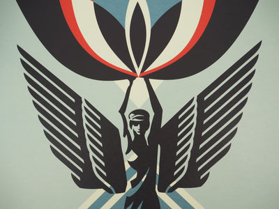 Shepard FAIREY (OBEY) : Lotus Angel, Sérigraphie originale signée