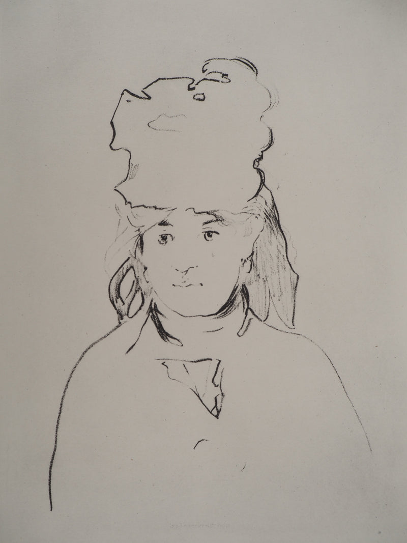 Edouard MANET : Portrait de Berthe Morisot, Héliogravure originale (vue générale) - Crédit photo : Galerie Art.Paris