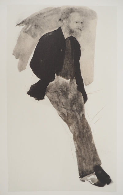 Edgar DEGAS : Portrait d'Edouard Manet, Lithographie originale (vue générale) - Crédit photo : Galerie Art.Paris