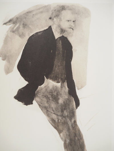 Edgar DEGAS : Portrait d'Edouard Manet, Lithographie originale (photo de détail 4) - Crédit photo : Galerie Art.Paris