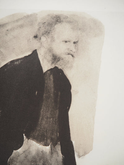 Edgar DEGAS : Portrait d'Edouard Manet, Lithographie originale (photo de détail 5) - Crédit photo : Galerie Art.Paris