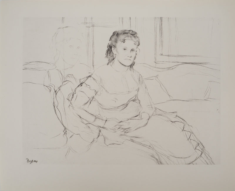 Edgar DEGAS : Etude de femme assise (Madame Yves Morisot), Lithographie originale (vue générale) - Crédit photo : Galerie Art.Paris