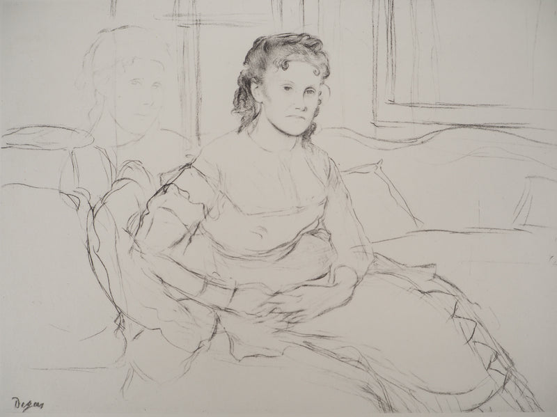 Edgar DEGAS : Etude de femme assise (Madame Yves Morisot), Lithographie originale (photo de détail 5) - Crédit photo : Galerie Art.Paris