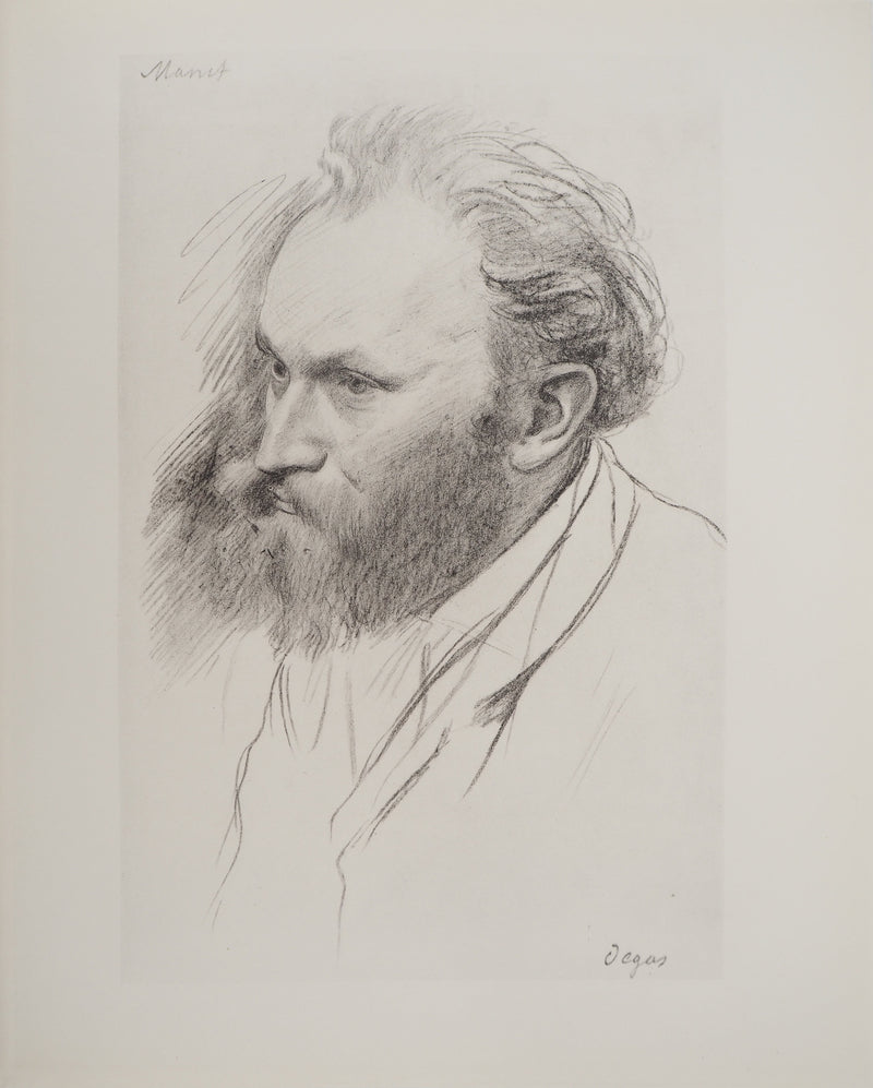 Edgar DEGAS : Edouard Manet de profil, Héliogravure originale (vue générale) - Crédit photo : Galerie Art.Paris