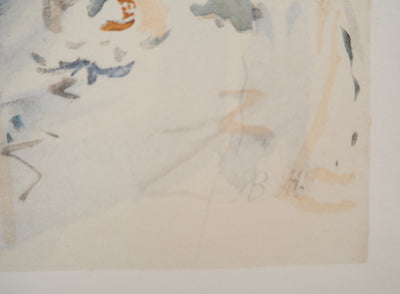 Berthe MORISOT : Petite fille nourrissant des canards, Lithographie originale (photo de détail 2) - Crédit photo : Galerie Art.Paris