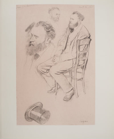 Edgar DEGAS : Etude de Manet au chapeau, Héliogravure originale (vue générale) - Crédit photo : Galerie Art.Paris