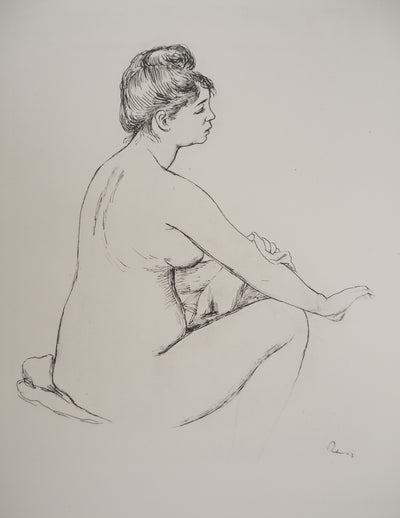 Pierre-Auguste RENOIR : Baigneuse s'épongeant, Héliogravure originale (vue générale) - Crédit photo : Galerie Art.Paris