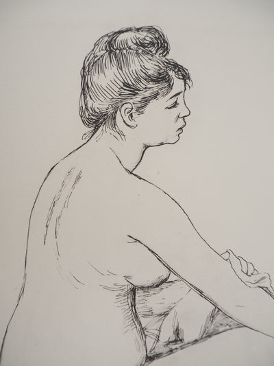 Pierre-Auguste RENOIR : Baigneuse s'épongeant, Héliogravure originale (photo de détail 5) - Crédit photo : Galerie Art.Paris