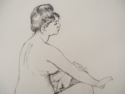 Pierre-Auguste RENOIR : Baigneuse s'épongeant, Héliogravure originale (photo de détail 6) - Crédit photo : Galerie Art.Paris