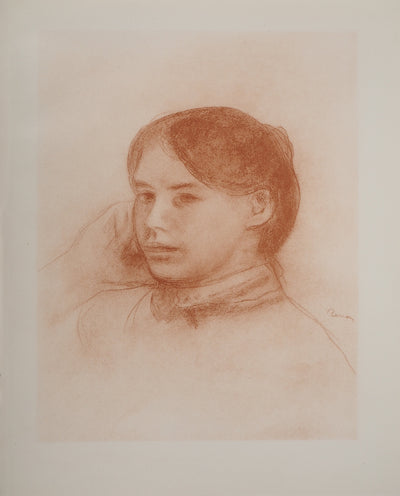 Pierre-Auguste RENOIR : Femme pensive, Héliogravure originale (vue générale) - Crédit photo : Galerie Art.Paris