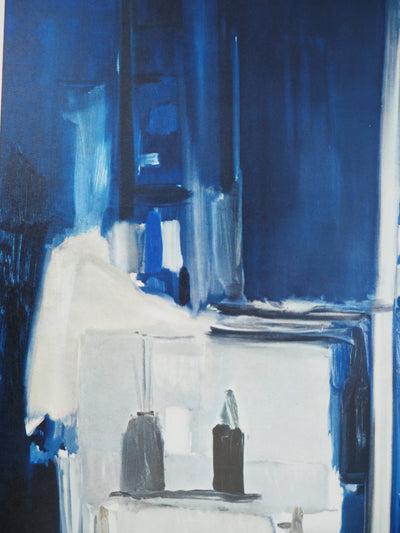 Nicolas DE STAEL : Coin d'atelier, fond bleu, Héliogravure originale (photo de détail 4) - Crédit photo : Galerie Art.Paris