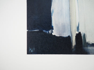 Nicolas DE STAEL : Coin d'atelier, fond bleu, Héliogravure originale (photo de détail 2) - Crédit photo : Galerie Art.Paris