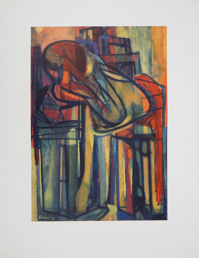 Maurice ESTEVE : Femme assise, Héliogravure originale (vue générale) - Crédit photo : Galerie Art.Paris