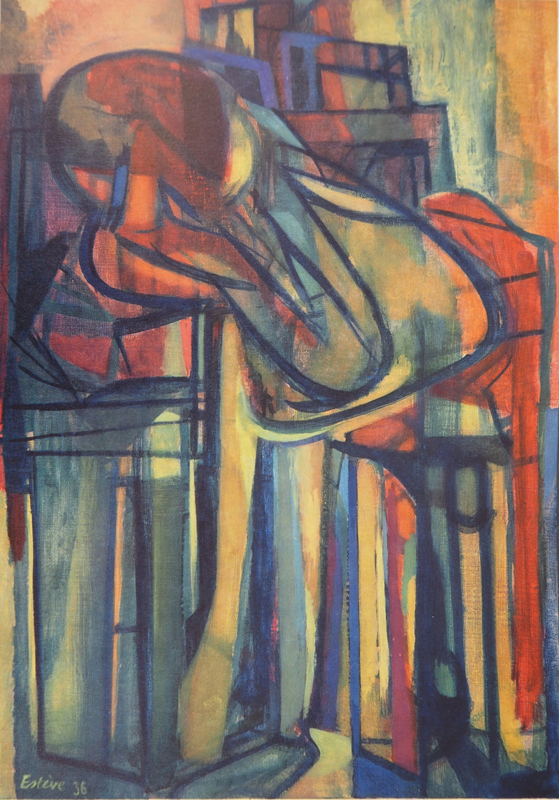 Maurice ESTEVE : Femme assise, Héliogravure originale (photo de détail 3) - Crédit photo : Galerie Art.Paris