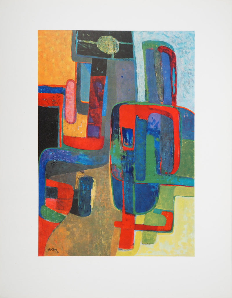 Maurice ESTEVE : Le lithographe, Héliogravure originale (vue générale) - Crédit photo : Galerie Art.Paris