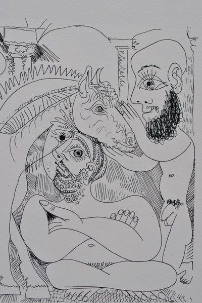 Pablo PICASSO : Femme à cheval et courtisans, Lithographie originale (photo de détail 6) - Crédit photo : Galerie Art.Paris