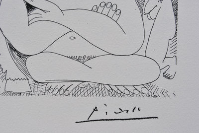Pablo PICASSO : Femme à cheval et courtisans, Lithographie originale (photo de détail 3) - Crédit photo : Galerie Art.Paris