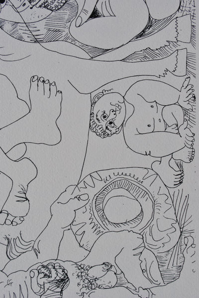 Pablo PICASSO : Femme à cheval et courtisans, Lithographie originale (photo de détail 7) - Crédit photo : Galerie Art.Paris