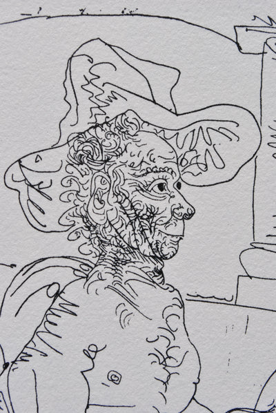 Pablo PICASSO : Femme à cheval et courtisans, Lithographie originale (photo de détail 8) - Crédit photo : Galerie Art.Paris
