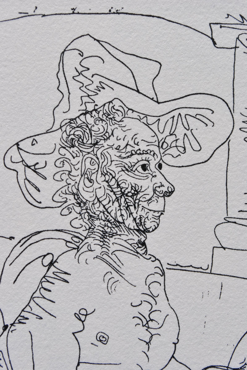 Pablo PICASSO : Femme à cheval et courtisans, Lithographie originale (photo de détail 8) - Crédit photo : Galerie Art.Paris