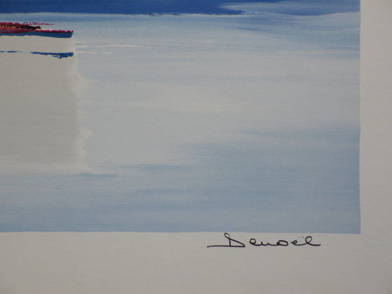  DENOEL : Lac Léman au petit matin, Lithographie originale (photo de détail 3) - Crédit photo : Galerie Art.Paris