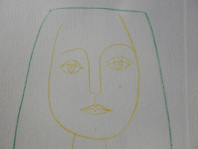 Pablo PICASSO : Portrait de Jeune Fille, Héliogravure