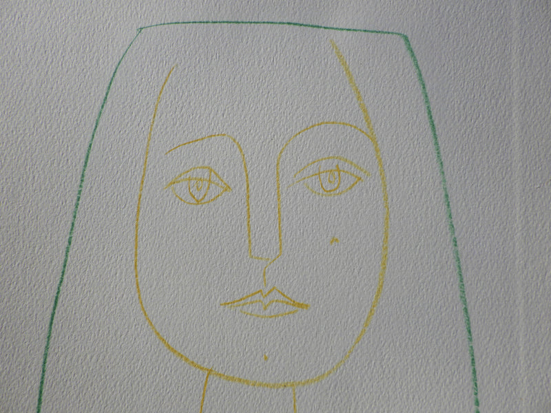 Pablo PICASSO : Portrait de Jeune Fille, Héliogravure