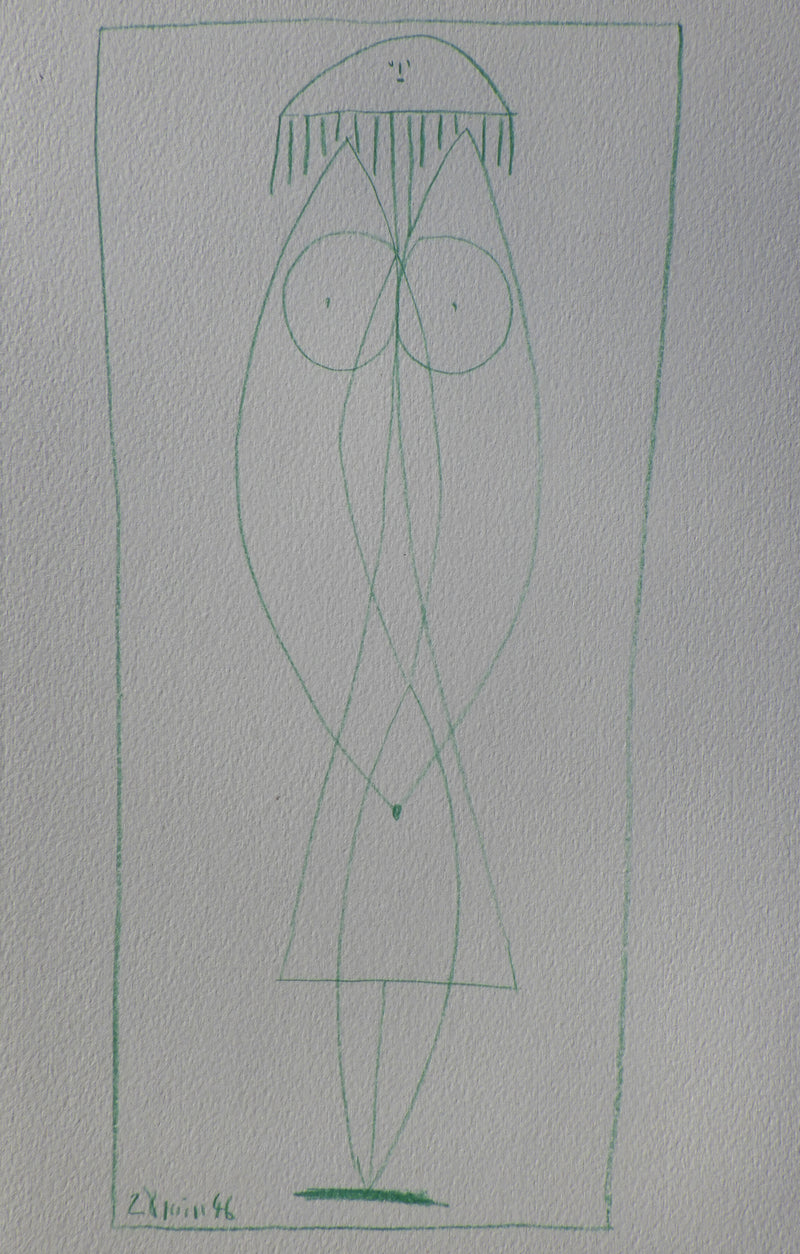 Pablo PICASSO : Femme de face, Héliogravure