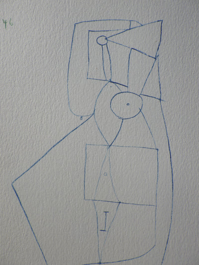 Pablo PICASSO : Femme nue cubiste, Héliogravure