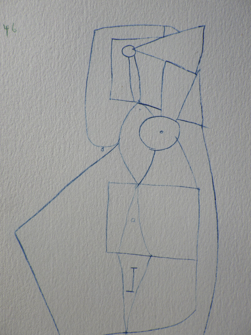 Pablo PICASSO : Femme nue cubiste, Héliogravure