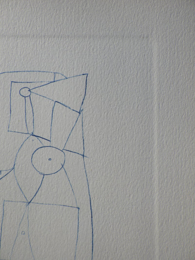 Pablo PICASSO : Femme nue cubiste, Héliogravure