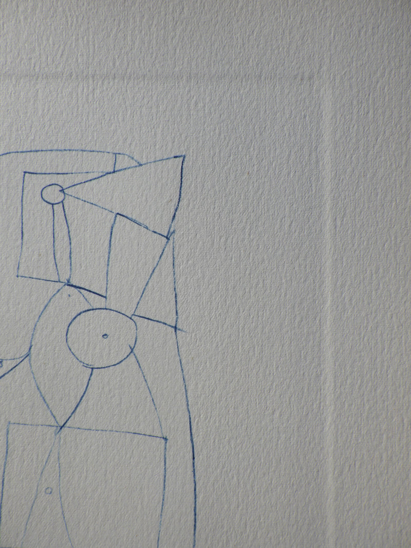 Pablo PICASSO : Femme nue cubiste, Héliogravure