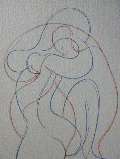 Pablo PICASSO : Couple entrelacé, Héliogravure
