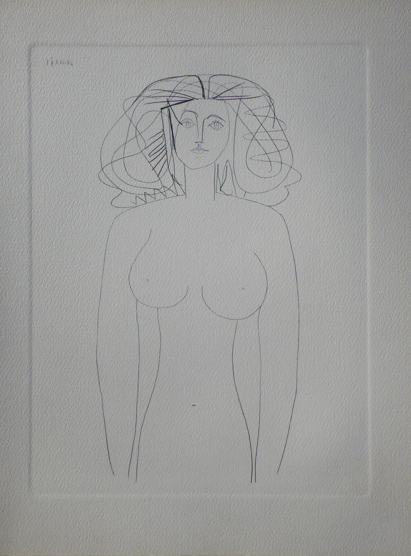 Pablo PICASSO : Belle femme de face, Héliogravure